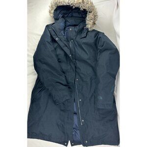 The North Face Jacket Womens XXL  Navy Hyvent Goose Down Arctic Parka Faux Fur 5